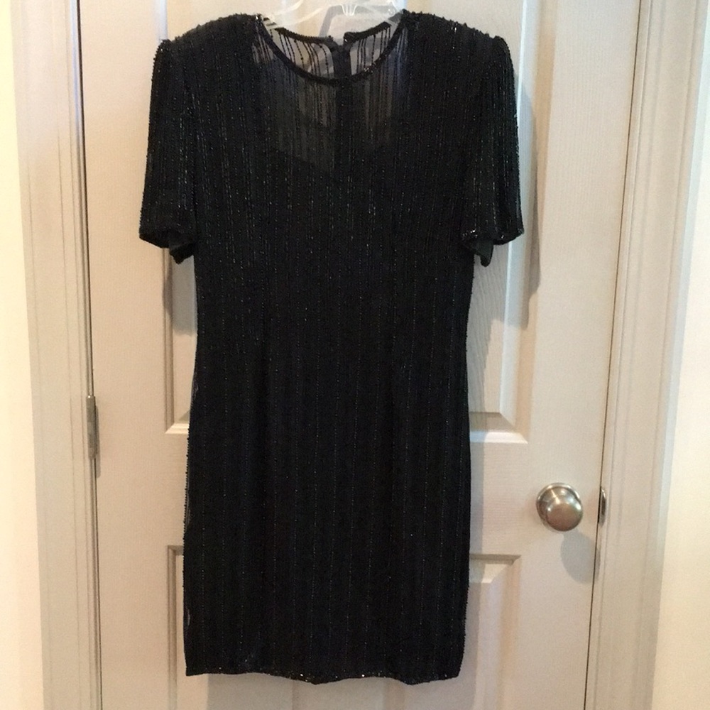 EUC black beaded dress